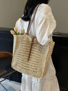 Fashionable Trendy Casual Simple Large Capacity Texture Women’s Shoulder Tote Bag