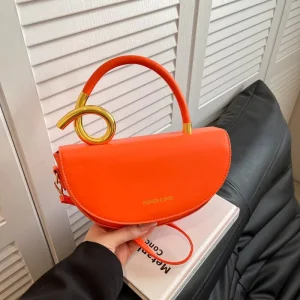 Fashionable Trendy High quality Casual Large capacity Zipper Nylon Crossbody Shoulder Saddle Underarm Handbag for