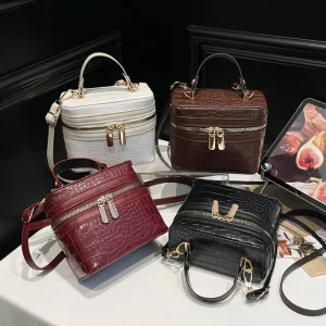 Fashionable Women’s Single-shoulder Bag PU Leather Women’s Bag Trendy Box Bag for Ladies