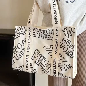 Foldable Canvas Tote Bag For Summer Vibes Multipurpose Beach Picnic Vegetable And Fruit Wine Bottles Shopping Bags Tote Bag