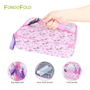 Fondofold CL0134 Waterproof Leakproof Picnic Thermal Meal Tote Cartoon Print Lunch Bag for Kid Insulated Soft Bag Cooler Bag