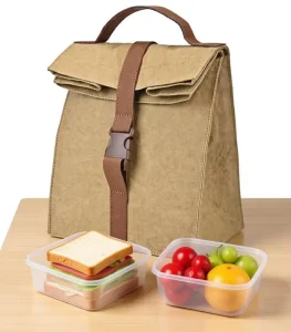 Food Delivery Lunch Cooler Bag Portable Reusable Thermal Insulated Washable Kraft
