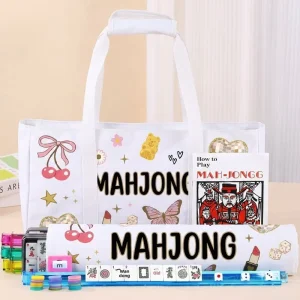 For Mahjong Three Piece Set Oxford Cloth Eco Friendly Portable Outdoor Large Capacity Storage Cosmetic Bags