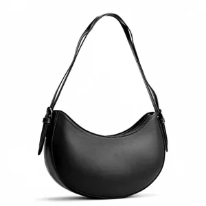 French Style Women Bag Dumpling Crescent Soft Leather Underarm Versatile Crossbody Bag