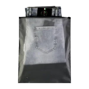 Frosted Black Matte PE Transparent Square Bottom Silk Screen Printed Zipper Bags Custom Logo Biodegradable Package for