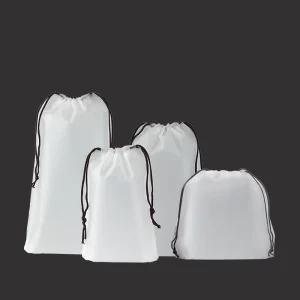 Frosted PE Wear Rope Bundle Pocket Make up Cotton Pull Rope Bag Drawstring Cosmetic Storage Plastic Bag