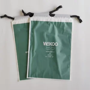 Frosted Translucent CPE Drawstring Bath Travel Storage Bags Custom Bulk Printing Pouch for Gift Packaging