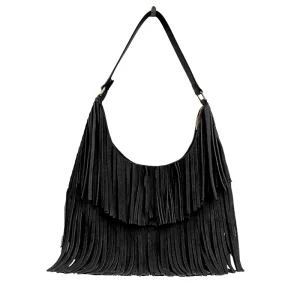 Fully Suede Fringes Hobo Bag New Fashion Handbag for Women PU Leather Shoulder Bag Factory Customization Bolsa de Mujer
