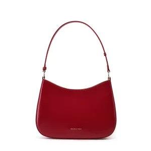 Genuine Leather Fashion Underarm Shoulder Bag Designer Women’s Daily Use Zipper Closure Half Moon Shape