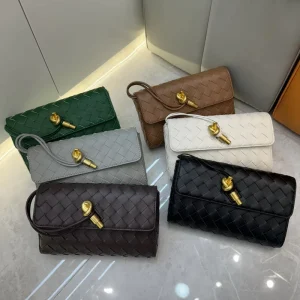 Genuine Leather Handmade Fashion Lady Luxury Clutch Bag Women Single Strap Eco Friendly Waterproof Lightweight Portable