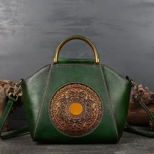 Genuine Leather Purses and Handbags Retro Leather Tote Women’S Shoulder Bags Handmade Purses Custom Tote Bag With Logo