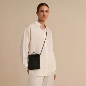 Genuine Leather Spring Crossbody Bag Niche Design Shoulder Phone Bag Mini Vertical Square Daily Women’s Bag with Stitching