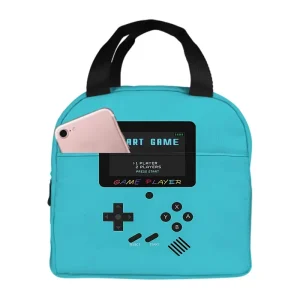 Gifts for Boys Girls Eco Friendly 3D Cartoon Insulated Handheld Lunch Bag Small Games Console Design for School Bento