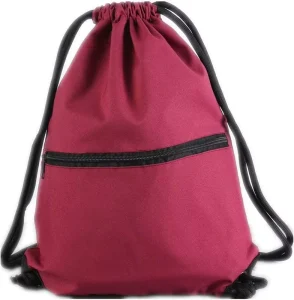 Gym Unisex Polyester Drawstring Backpack with Zipper Pocket 20-38L Capacity