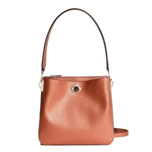 Handmade Custom Lady Fashion National RFID Pebbled Genuine Leather Detachable Single Strap Shoulder Bag Women’s Handbags Button