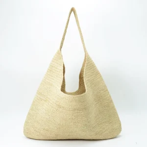 Handmade Women’s Vintage Style Shoulder Bag Natural Raffia Straw Crochet Tote Bag