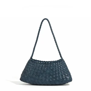 Handwoven PU Leather Hobo Bag Elegant Casual Underarm Handbag Factory Shoulder Handbag Woven PU Leather Shoulder Bag