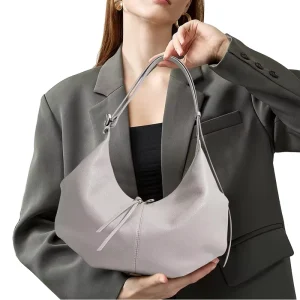 Head Layer Cowhide Crescent Crossbody Bag Versatile Lady Handbag Small Single Shoulder Underarm Bag for Women Commuting