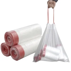 Heavy Duty Drawstring Trash Rubbish Bags Bin Can Liner 5 13 30 39 Gallon Garbage Plastic Waste Bag With Custom Logo