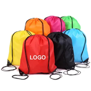 Heavy duty Waterproof Nylon Polyester String Cinch Bags Sports Custom Shoe Gymsack Sublimation Drawstring Backpack