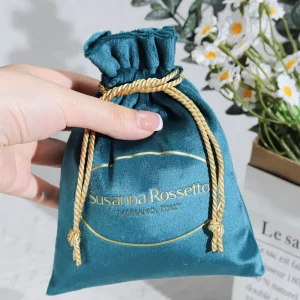 High End Velvet Drawstring Gift Packing Bag Soft Custom Logo Printed Perfume Jewelry Storage Dust Velvet Pouch