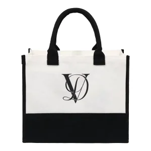 High Quality Fashion Wedding Gift Laminated White Black Canvas Tote Bags Custom Design Logo Printed