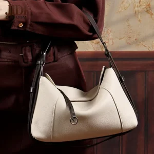 High Quality Genuine Leather Women’s Bag New Fashionable Design Handbag Large Capacity Extremely Simple Style Shoulder Bag