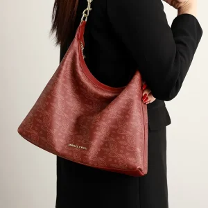 High Quality Handbags Printed Design Versatile Bridal Red Handbag Large Capacity Underarm Bag New Chinese Style Wedding Bag