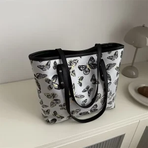 High Quality Large Capacity Shoulder Bag Korean Printed Bag for Women PU Leather Tote Bag
