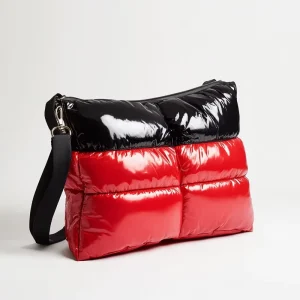 High Quality Nylon Zipper Puffy Shoulder Bags Custom Lightweight Practical Puffer Sling Bags Soft Puffy Handbag