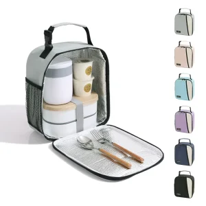High Quality Portable Polyester Lunch Cooler Bag Customized for Outdoor Use with Insulation Cooler Bag for Outdoor Picnic