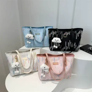 High Quality Women Tote Bag Fashion Rainbow Color Handbag for Commuting and Daily Matching