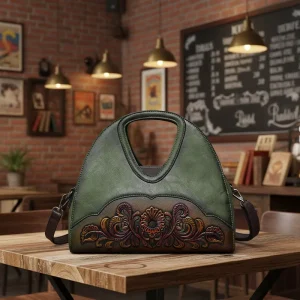 High-end Light Luxury Waterproof Handbag for Women Vintage Ethnic Style Small Batch Design Quality Single Shoulder Zipper