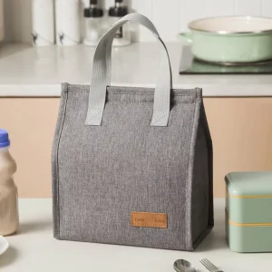 Himmers Minimalist Fashion Thermal Insulated Waterproof Oxford Cooler Lunch Bag for 2 Persons Thickened Aluminum Foil