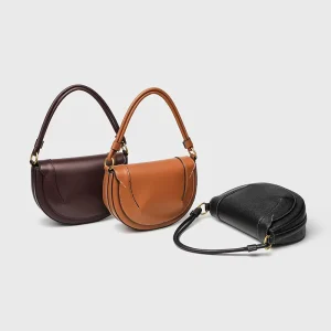 Hot Fashion Classic Vintage PU Leather Luxury Saddle Bag for Women Shoulder Bag Crossbody Design Handbag Ladies Hand Bags