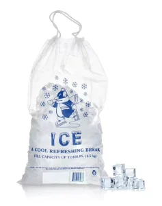 Hot Saling 10 Lb Plastic Bag for Self Sealing Cube Biodegradable Wicket Bags Drawstring Icebag Ice