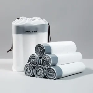 Household Rubbish Drawstring Garbage Bags Biodegradable 13 Gallon Heavy Duty Embossing Kitchen Trash Bags