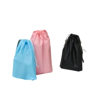 In Stock CPE Drawstring Bag Bundle Pocket Small Cosmetics Storage Clothing Bag Custom Printed Logo Plastic Bag Clothes