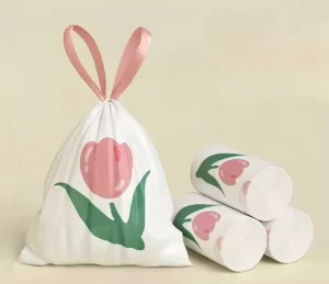 Indoor Drawstring Garbage Bag Transparent Plastic Garbage Bag