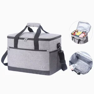 Insulated Collapsible Lunch Cooler Bag for Men Work Camping Beach Travel Portable Soft Sided Hot Cold Grocery Bag