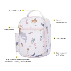 Insulated Durable Lunch Bag with PEVA Lining Portable Waterproof Easy to Clean for School Family Picnic