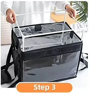 Insulated Food Lunch Bag Polyester PEVA Bag Food Delivery Commercial Divider Waterproof Foldable Catering Pizza Bags