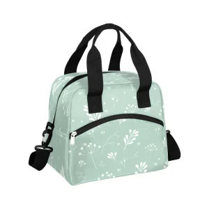 Insulated Lunch Tote Bag With Removable Adjustable Shoulder Strap for Women Men Adults Work Leaves Lunch Bags