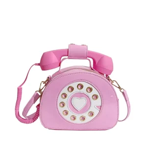 Itabag DIY Clear Crossbody Shoulder Bag Kawaii Japanese School 3D Phone Shape Bag Shoulder Bag for Anime Pins Display