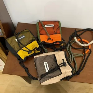 Japan-Korea Trendy Small Crossbody Bag Mens Utility Workwear-style Messenger Fashionable Sporty-casual Lightweight Nylon Letter