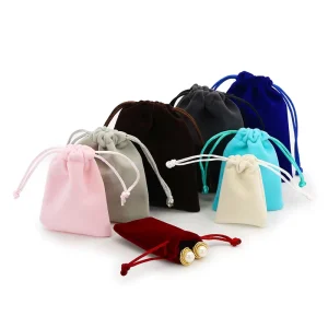 Jewelry Pouch Velvet Bag Drawstring Storage Bag Ring Earring Bracelet Small Bag Brocade Pouch Brocade Bag