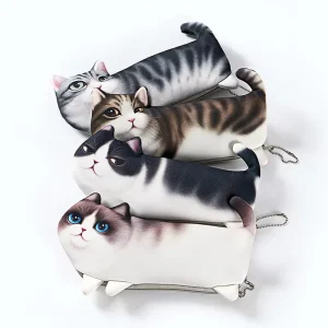 Kawaii Cat Pencil Pouch Cute Girl Student Storage Bag Stationery Factory Supply