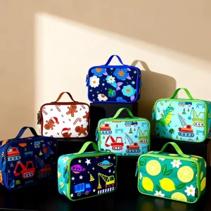 Kids Insulated Printing Designer Fashion Lunch Bag Adults School Student Thermal Cooler Box Camping Picnic Food Bag