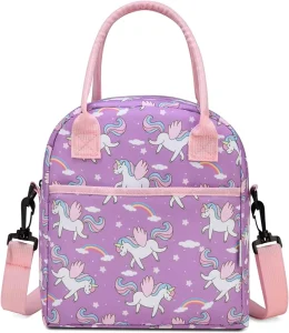Kids Meal Prep Lunch Bag with Bottle Holder Low MOQ BPA Free Food Safe Lining Fitness Children School Fashion Insulated Thermal