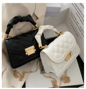 Korean Lattice Designer Women’s Shoulder Bag Waterproof Women’s Messenger Bag Luxury Ladies Handbags